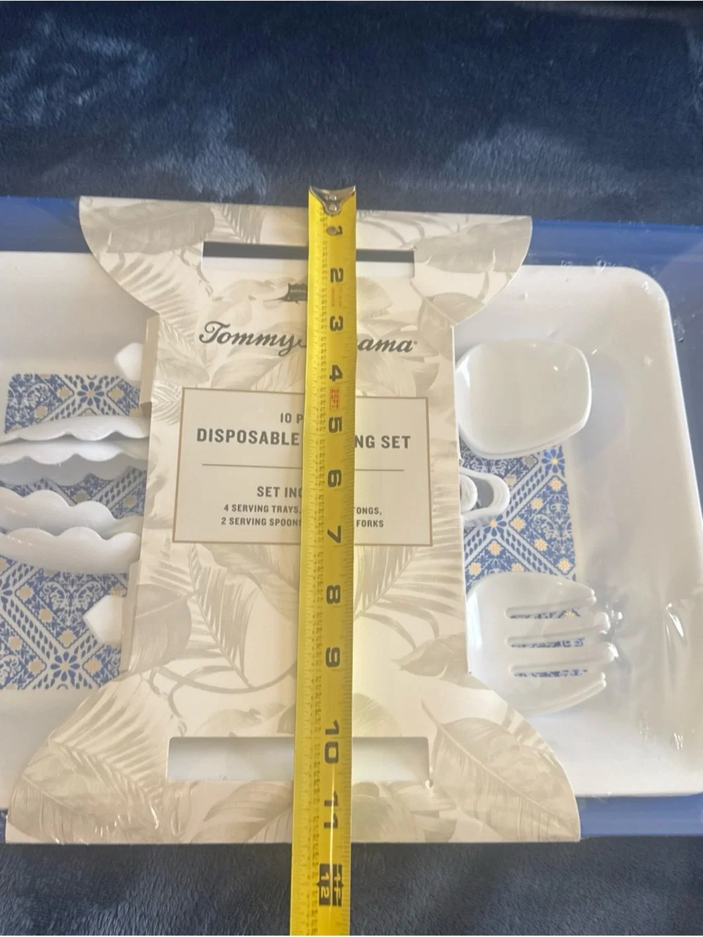 New Tommy Bahama Disposable 10 Piece Serving Set July 4th Memorial Day Picnic